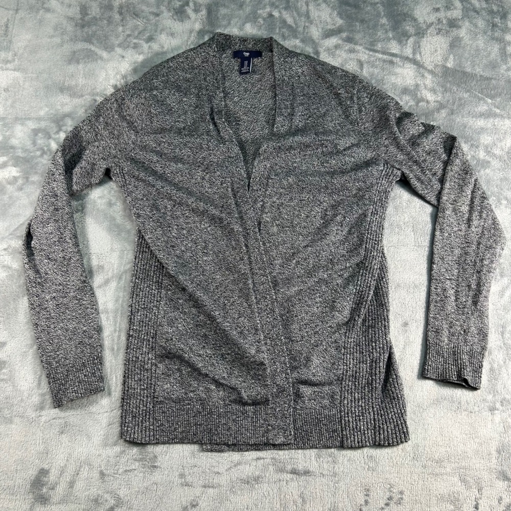 Gap Women's Gray Marled Knit Open‎ Front Cardigan Sweater Size Small